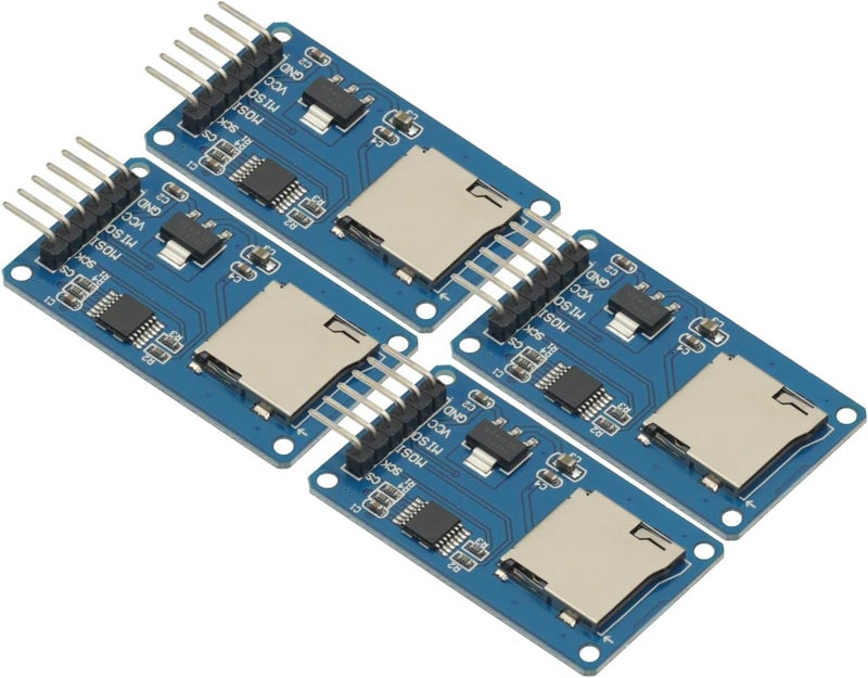 GODIYMODULES 4Pcs Micro SD Storage Expansion Board Micro SD TF Card Memory Shield Module SPI for Arduino SD Card Module UNO R3 MEGA 2560 Due - Image 1